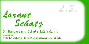 lorant schatz business card